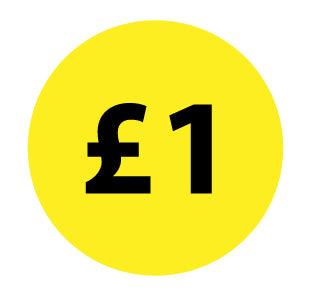 30mm Yellow Retail Price Labels - Go2products