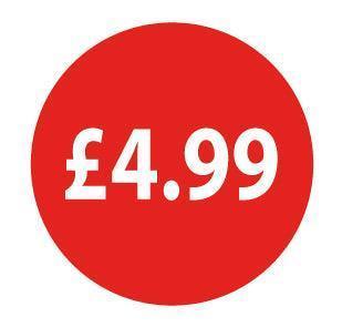 25mm Red Retail Price Labels - Go2products