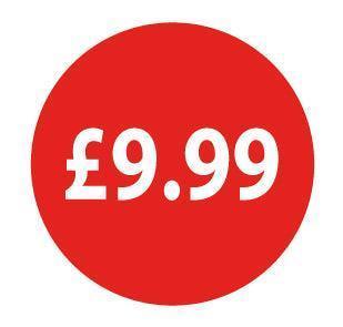 25mm Red Retail Price Labels - Go2products