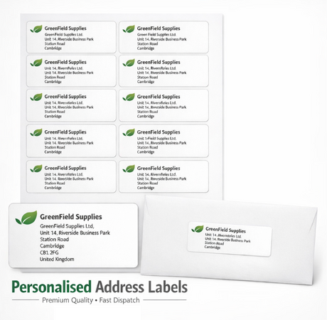 personalised address labels UK high quality print