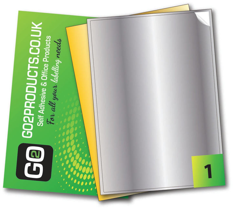 Metallic Adhesive Labels 199.6mm x 289.1mm - Go2products