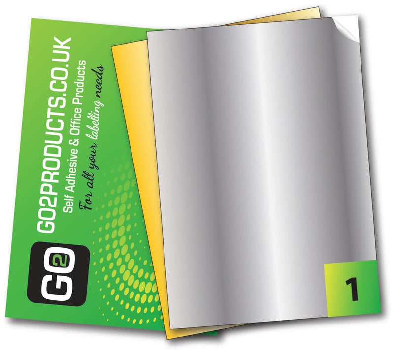 Metallic Adhesive Labels 210mm x 297mm - Go2products