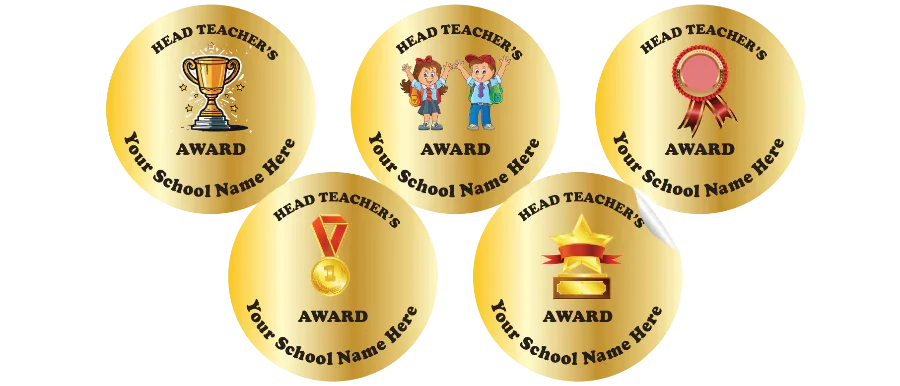HEAD TEACHER AWARD STICKERS THAT YOU CAN PERSONALISE
