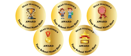 HEAD TEACHER AWARD STICKERS THAT YOU CAN PERSONALISE