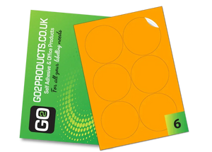 88mm Round Labels – 6 Per A4 Sheet