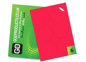 88mm Round Labels – 6 Per A4 Sheet