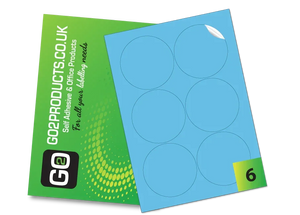 88mm Round Labels – 6 Per A4 Sheet