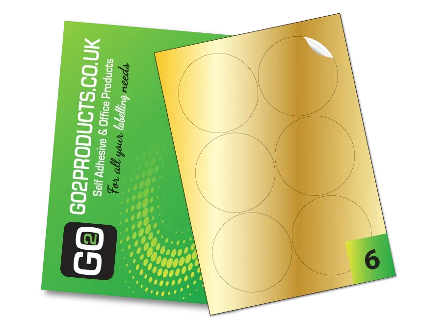 88mm Round Labels – 6 Per A4 Sheet