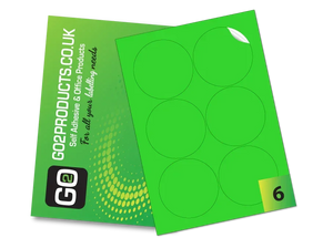 88mm Round Labels – 6 Per A4 Sheet