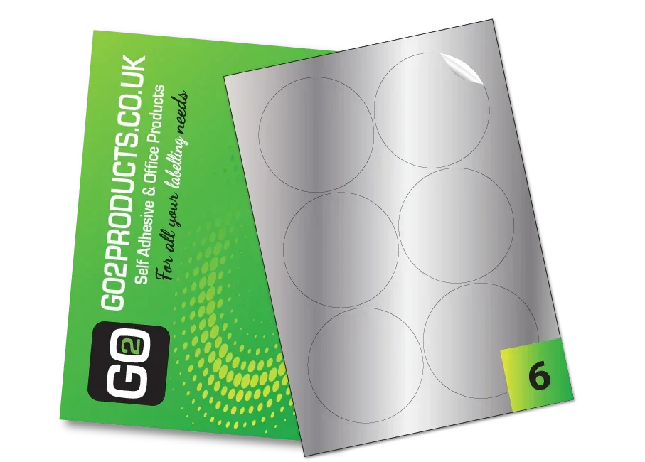 88mm Round Labels – 6 Per A4 Sheet