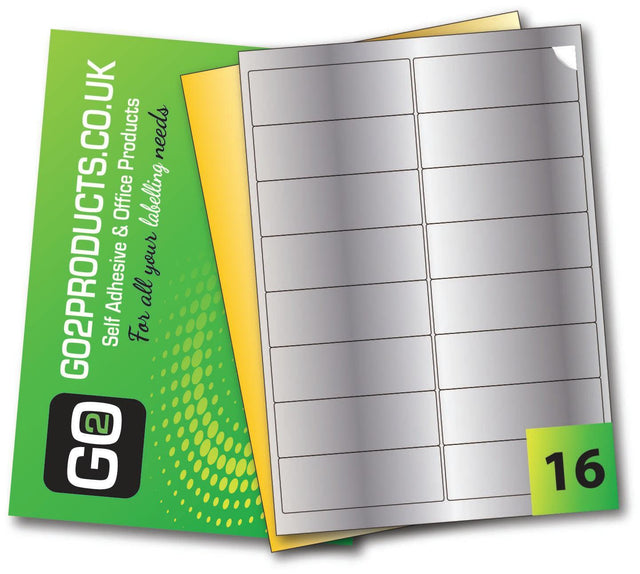 Metallic Paper Labels (99.1mm x 33.9mm) - Go2products