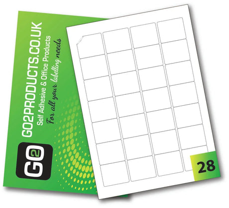 A5 Sheets (210mm x 148.5mm) 28 Adhesive Labels - Go2products