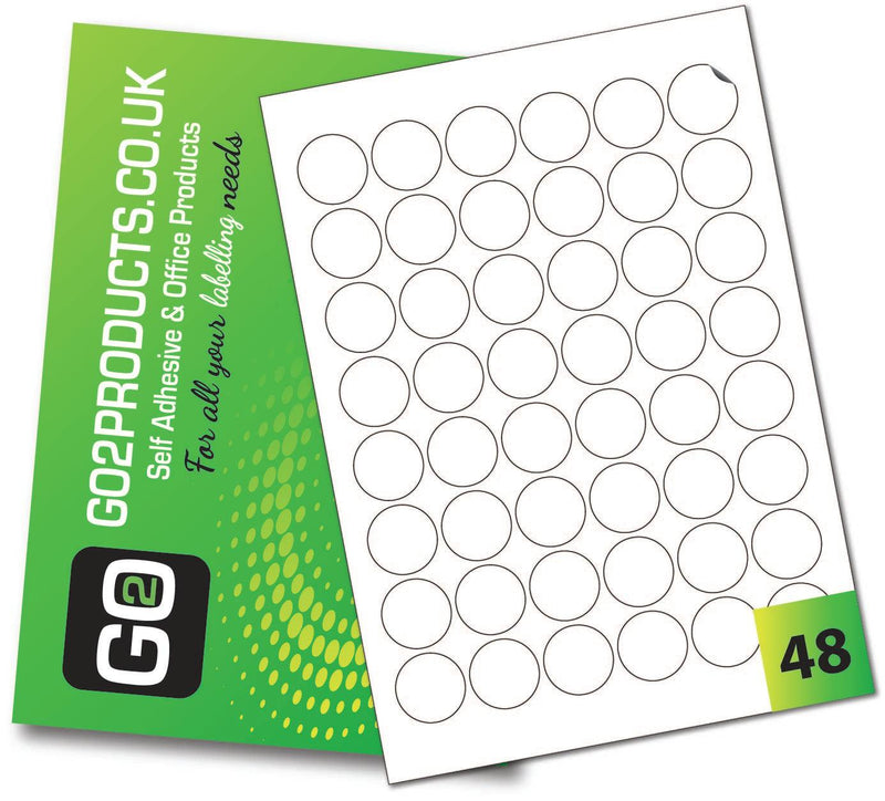 Round Opaque Blockout Labels 30mm Diameter (500 Sheets) - Go2products