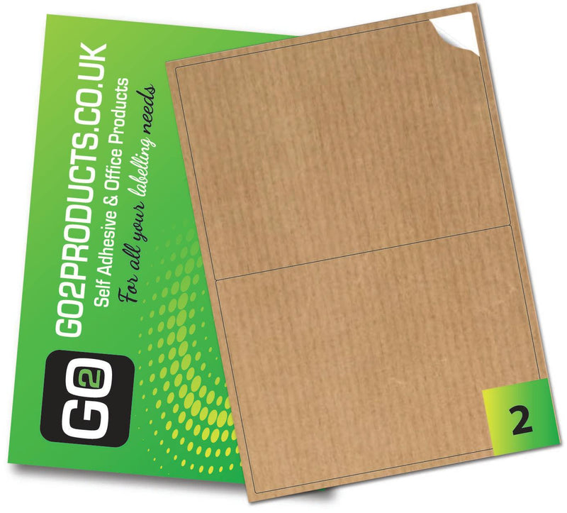 Brown Kraft Labels 199.6mm x 143.5mm - Go2products