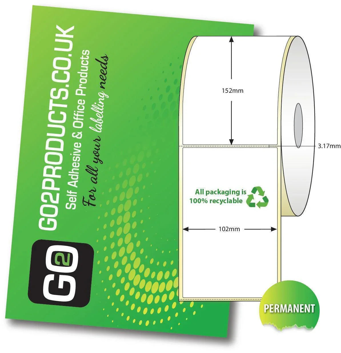 Honeywell PC42D Direct Thermal Roll Labels - Go2products