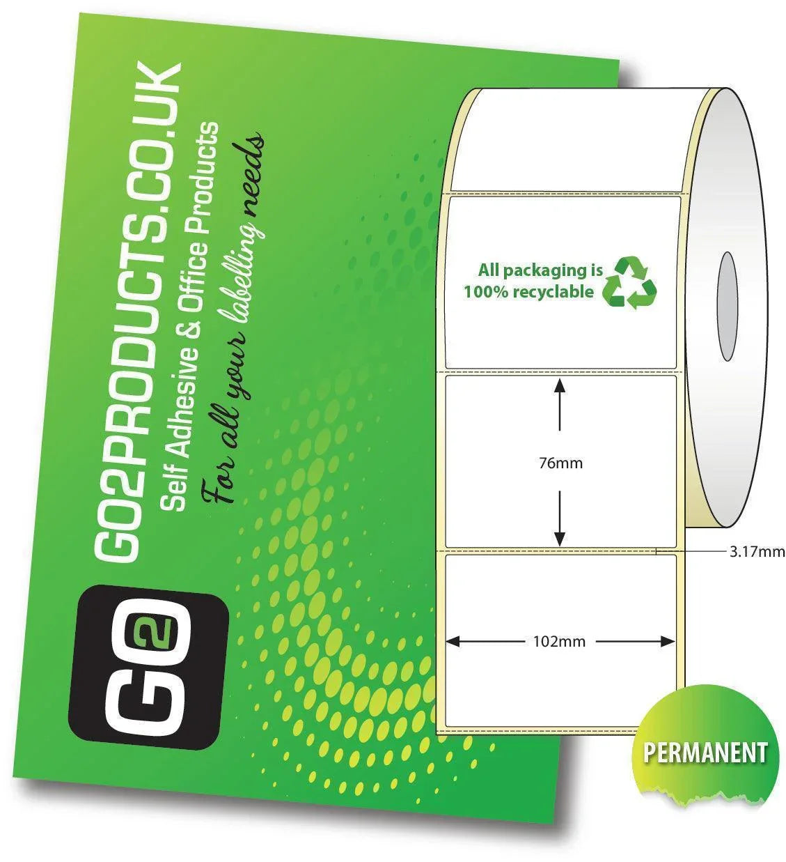 Honeywell PC42D Direct Thermal Roll Labels - Go2products