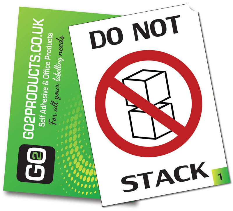 Do Not Stack Pallet Labels (200mm x 290mm) - Go2products