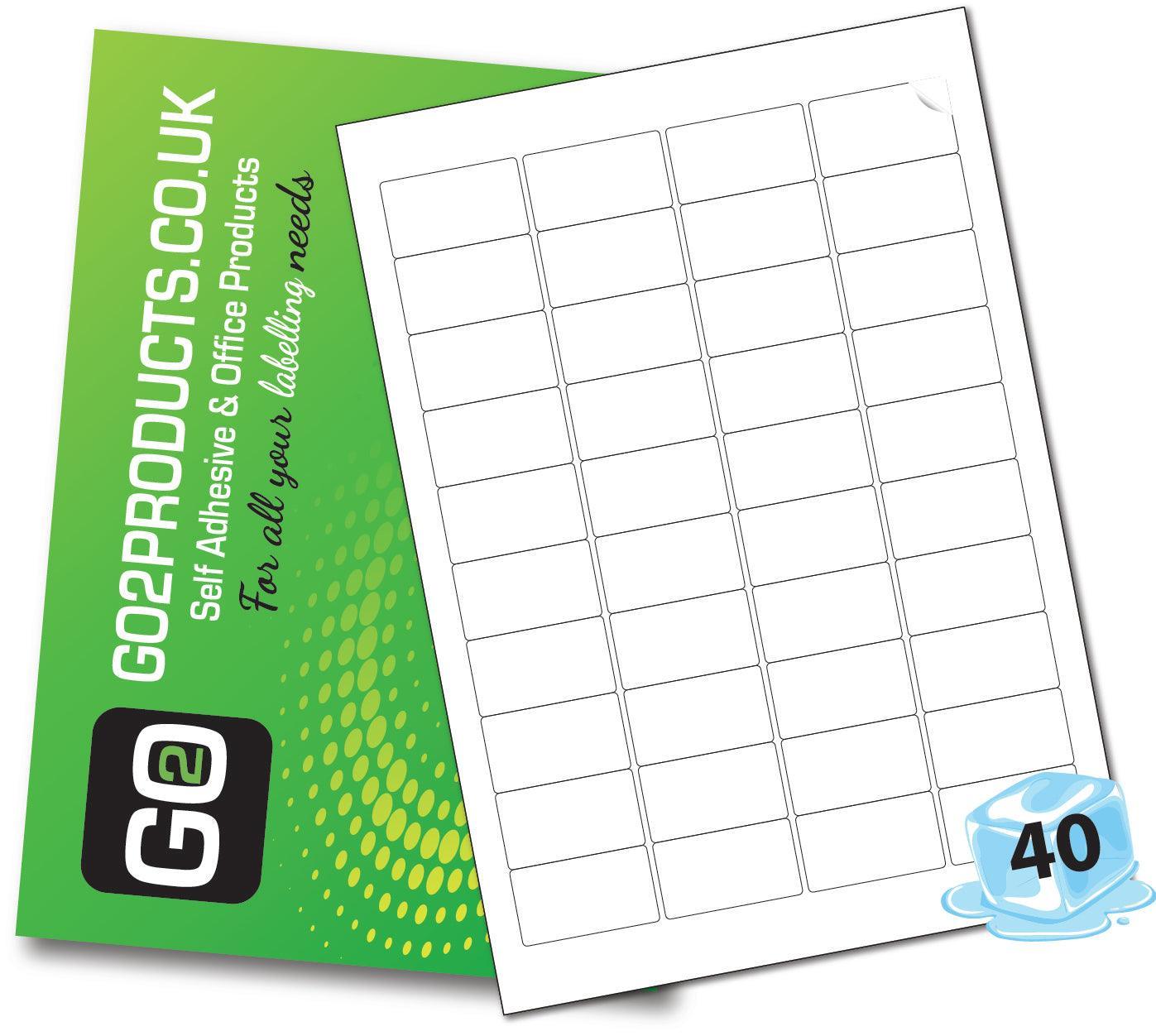 Deep Freeze Labels (45.7mm x 25.5mm) - Go2products