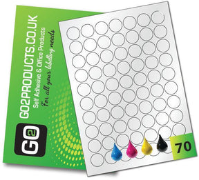 Inkjet Gloss White Round Labels (25mm Diameter) - Go2products