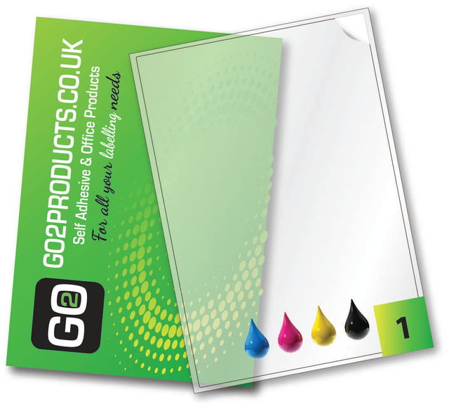 Inkjet Transparent Gloss Labels (199.6mm x 289.1mm) - Go2products