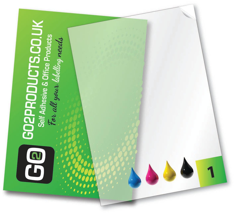 Inkjet Transparent Gloss Labels 210mm x 297mm - Go2products