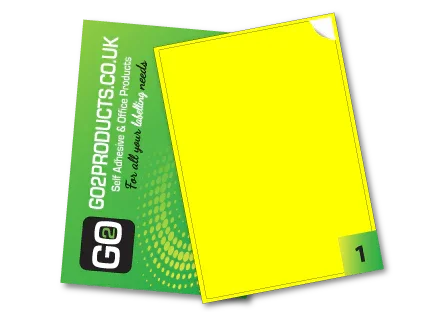 Fluorescent A4 Labels – Round & Rectangle