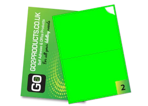Fluorescent A4 Labels – Round & Rectangle