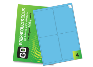 Large Rectangle Labels – 99.1 × 139mm, 4 Per A4 Sheet