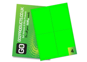 Fluorescent A4 Labels – Round & Rectangle