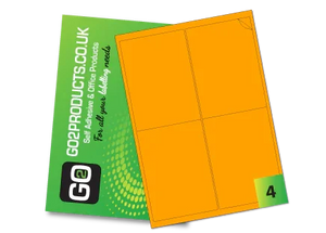 Fluorescent A4 Labels – Round & Rectangle