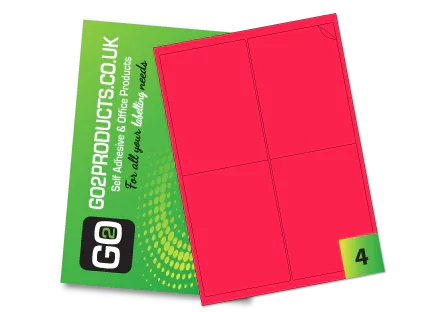 Fluorescent A4 Labels – Round & Rectangle
