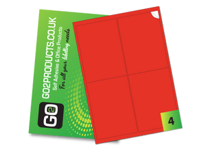 Large Rectangle Labels – 99.1 × 139mm, 4 Per A4 Sheet