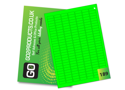 189 Rectangle Labels per A4 Sheet – 25.4mm × 10mm