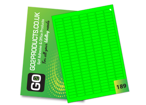 189 Rectangle Labels per A4 Sheet – 25.4mm × 10mm