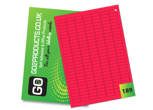 189 Rectangle Labels per A4 Sheet – 25.4mm × 10mm