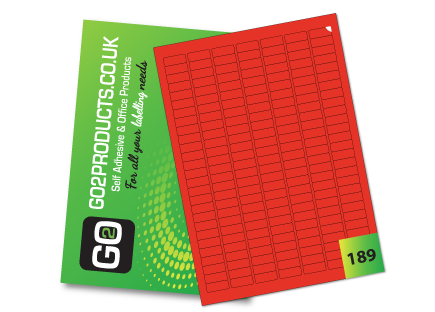 189 Rectangle Labels per A4 Sheet – 25.4mm × 10mm
