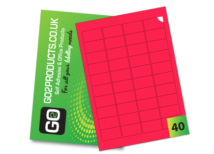 40 Rectangle Labels per A4 Sheet – 45.7mm × 25.5mm