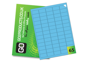 65 Rectangle Labels per A4 Sheet – 38.1mm × 21.2mm