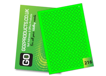 Fluorescent A4 Labels – Round & Rectangle