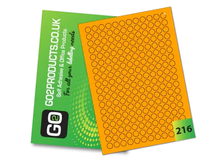 Fluorescent A4 Labels – Round & Rectangle