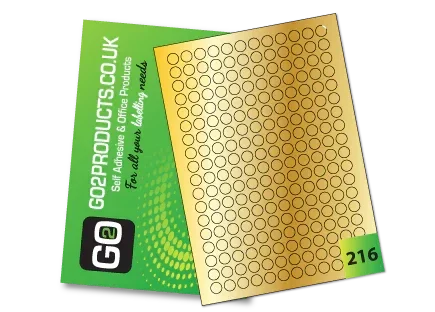 Metallic A4 Labels – Round & Rectangle Gold & Silver
