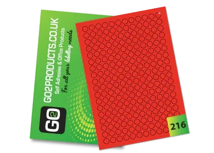 Coloured A4 Labels – Red, Green, Yellow & Blue