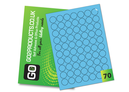 25mm Round Labels – 70 Per A4 Sheet