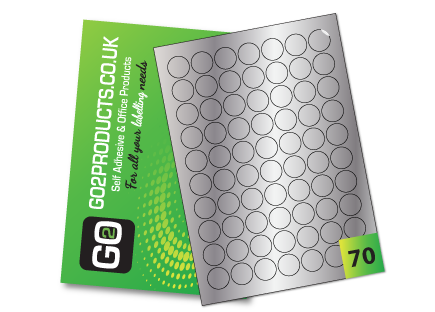25mm Round Labels – 70 Per A4 Sheet