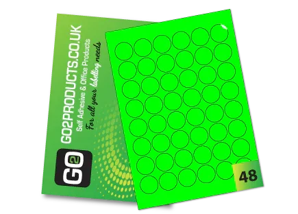 Fluorescent A4 Labels – Round & Rectangle