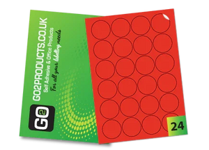 45mm Round Labels – 24 Per A4 Sheet