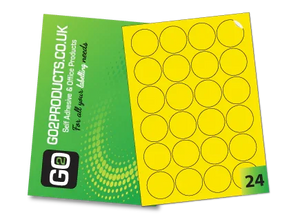 45mm Round Labels – 24 Per A4 Sheet