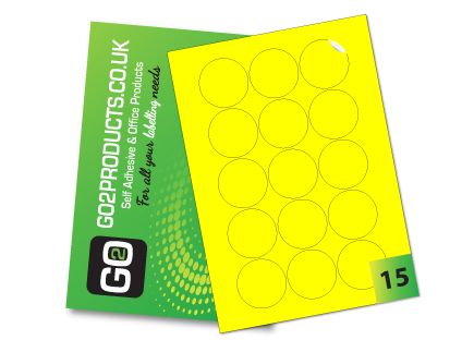 Fluorescent A4 Labels – Round & Rectangle