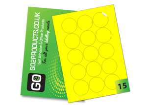 Fluorescent A4 Labels – Round & Rectangle