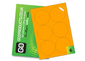 Fluorescent A4 Labels – Round & Rectangle